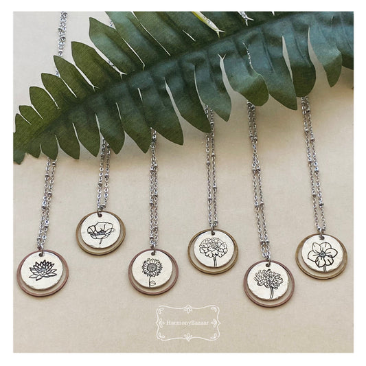 Birth Flower Necklace